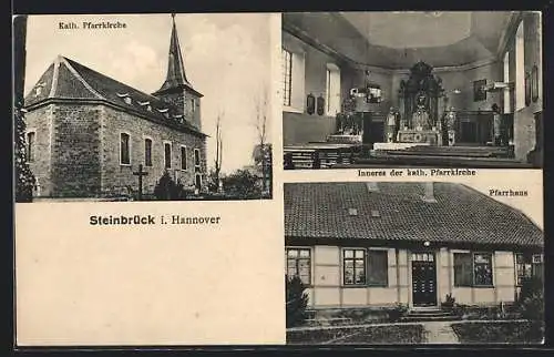 AK Steinbrück / Söhlde, Kath. Pfarrkirche, Pfarrhaus
