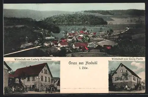 AK Hoxhohl i. Odw., Gasthaus von Ludwig Heldmann, Wirtschaft von Georg Fuchs