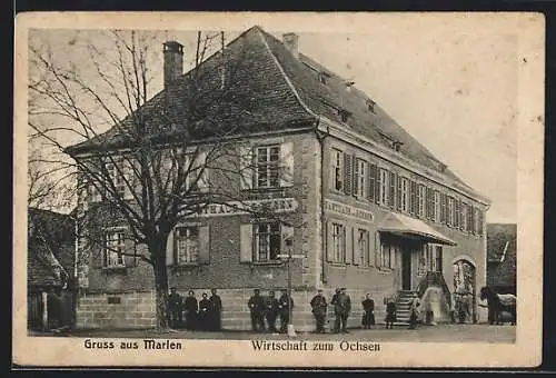 AK Marlen, Gasthaus zum Ochsen