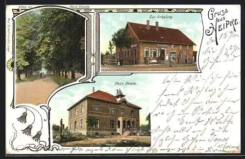 AK Heipke, Gasthaus zur Erholung, Allee zu Haus Heipke
