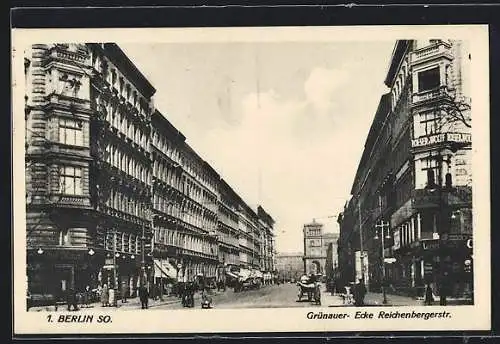 AK Berlin-Kreuzberg, Grünauer Strasse Ecke Reichenberger Strasse