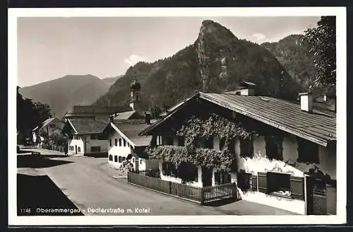 AK Oberammergau, Dedlerstrasse mit Kofel