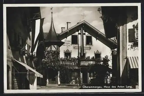 AK Oberammergau, Hotel Haus des Anton Lang