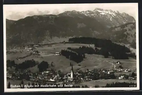 AK Fischen i. Allgäu, Teilansicht mit Maderhalm und Besler