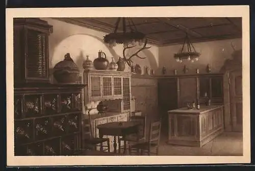 AK Klais-Elmau /Oberbayern, Schloss Elmau, Innenansicht