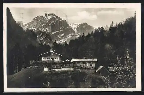 AK Bad Reichenhall, Alpengasthaus zum Schroffen
