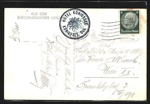 AK Königsee / Berchtesgaden, Uferpartie mit Untersberg