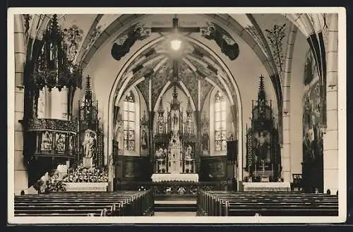 AK Kirchberg / Inn, Katholische Pfarrkirche, Innenansicht