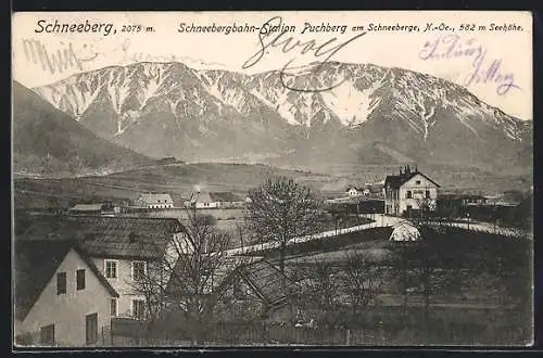 AK Schneeberg, Schneebergbahn-Station Puchberg