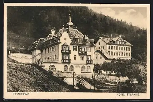 AK Semmering, Blick auf das Hotel Stefanie