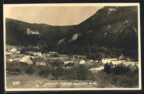 AK Sieding, Ortsansicht aus der Vogelschau