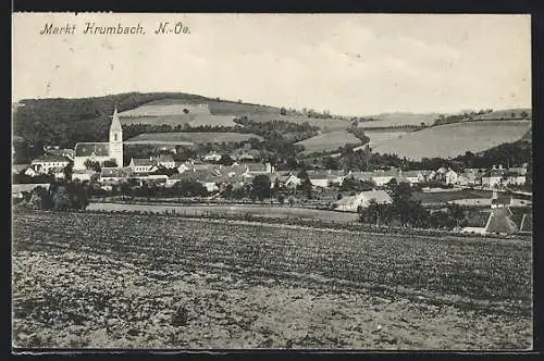 AK Markt Krumbach, Ortsansicht mit Kirche