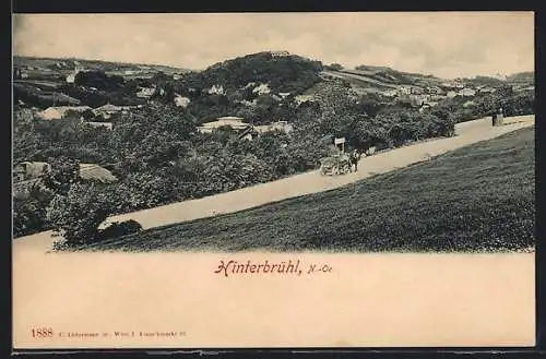 AK Hinterbrühl /N.-Oe., Gesamtansicht über eine Landstrasse