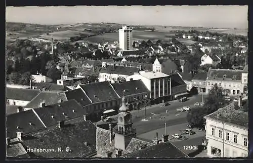 AK Hollabrunn /N.-Ö., Ortspartie aus der Vogelschau