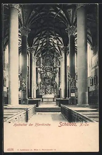 AK Scheibbs /N.-Oe., Hochaltar in der Pfarrkirche