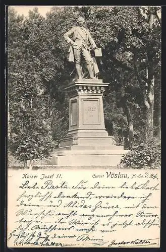 AK Vöslau /N.-Oe., Denkmal Kaiser Josefs II.