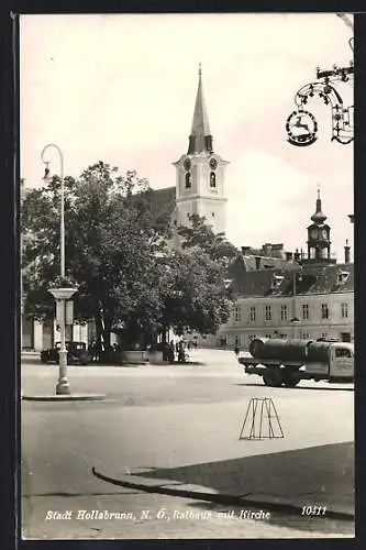 AK Hollabrunn, Rathaus mit Kirche