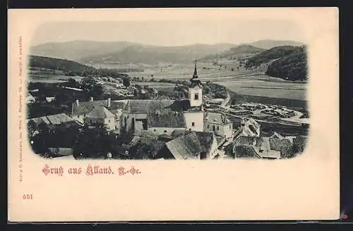 AK Alland, Ortsansicht mit Kirche