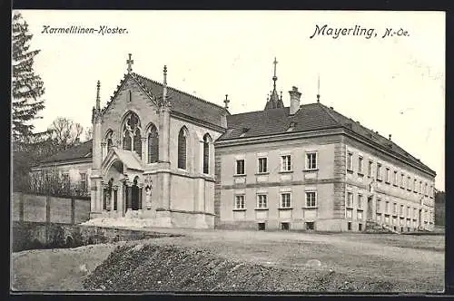 AK Mayerling, Ansicht vom Karmelitinen-Kloster