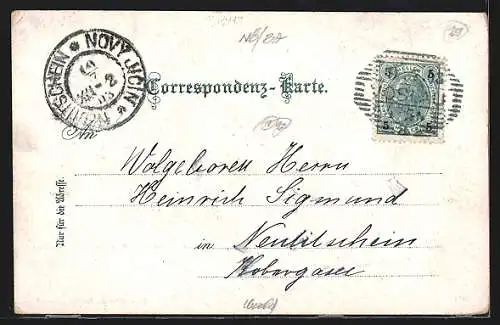 AK Vöslau, Ortsansicht mit prominenter Kirche