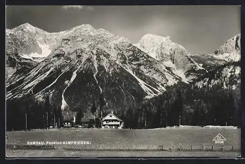 AK Ramsau am Dachstein, Pension Almfrieden vor den Bergspitzen