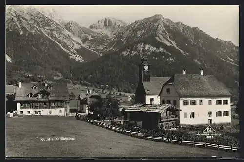 AK Schladming, Ortsansicht mit Gasthaus Kulm