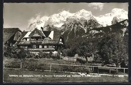 AK Ramsau am Dachstein, Pension Kielhuberhof geg. Eselstein u. Scheichenspitze