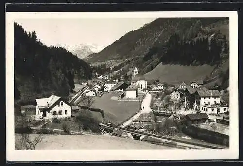 AK Hüttau im Pongau, Ortsansicht mit Hochkönig