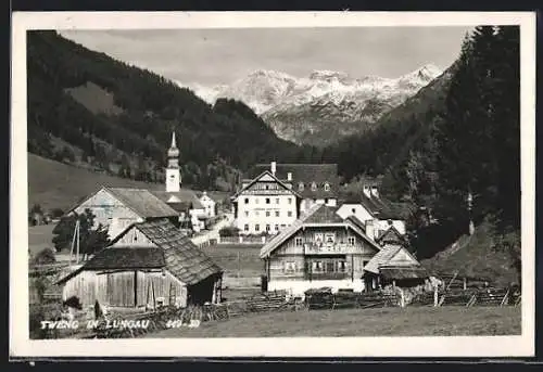 AK Tweng in Lungau, Blick auf Gasthof zur Post