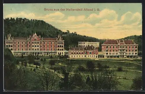 AK Alland i. G., Gelände der Heilanstalt