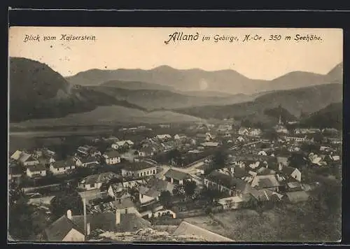 AK Alland im Gebirge, Blick vom Kaiserstein