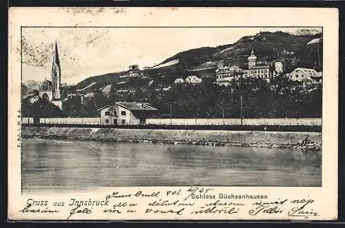 AK Innsbruck, Schloss Büchsenhausen am Wasser