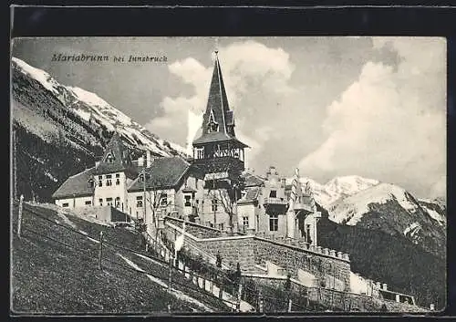 AK Mariabrunn bei Innsbruck, Blick auf das Kurhotel