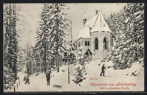AK Semmering, Kirche im Schnee