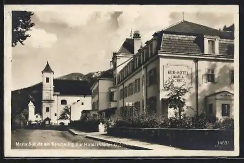 AK Maria Schutz am Semmering, Strassenpartie mit Kur Hotel