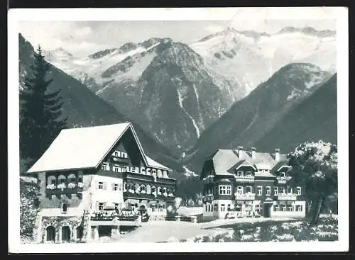 AK Bad Gastein, Hotel Grüner Baum im Schnee