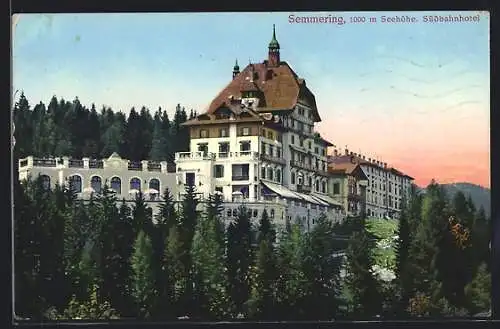 AK Semmering /N.-Oe., Blick auf das Südbahnhotel