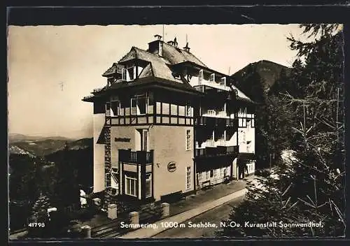 AK Semmering /N.-Oe., Die Kuranstalt Sonnwendhof