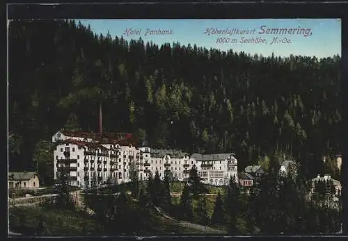 AK Semmering /N.-Oe., Blick auf das Hotel Panhans