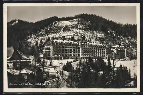 AK Semmering, Das Hotel Panhans im Winter