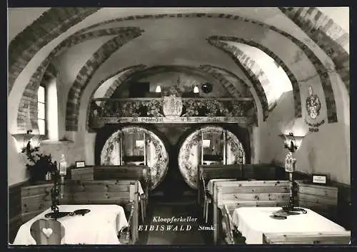 AK Eibiswald /Stmk., Innenansicht des Gasthauses Kloepferkeller