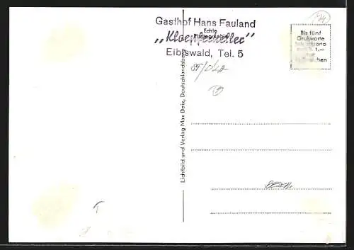 AK Eibiswald /Stmk., Innenansicht des Gasthauses Kloepferkeller