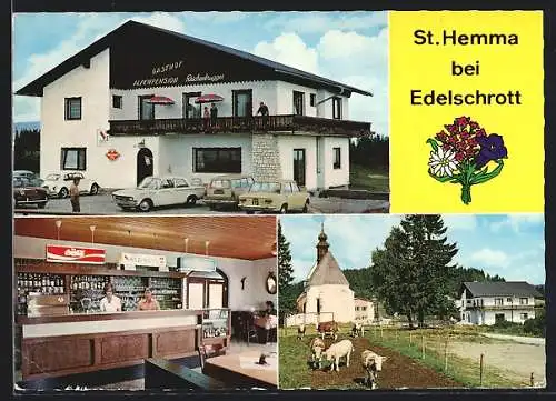 AK Edelschrott, St. Hemma am Kreuzberg, Gasthof-Alpenpension Reichenbrugger