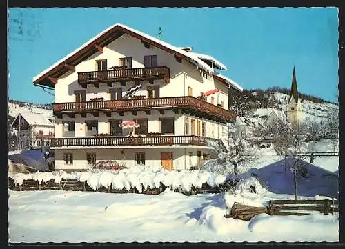 AK Wagrain-Kirchboden, Der Gasthof Zur Sonne im Schnee