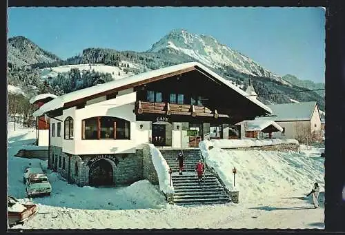AK Kleinarl /Salzburger Land, Das Café Annemarie im Schnee