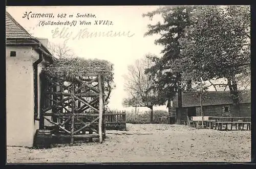 AK Wien XVII /2, Hameau, Partie im Holländerdörfl mit Gasthaus