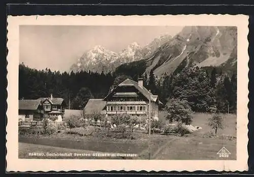 AK Ramsau am Dachstein, Gasthaus Pension Steiner vor dem Dachstein