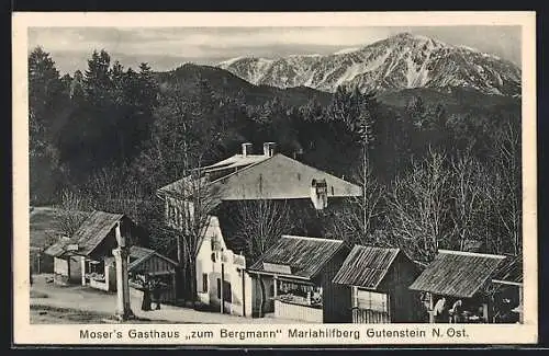 AK Mariahilfberg-Gutenstein, Moser's Gasthaus Zum Bergmann