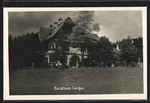 AK Langau, Forsthaus im Sonnenlicht