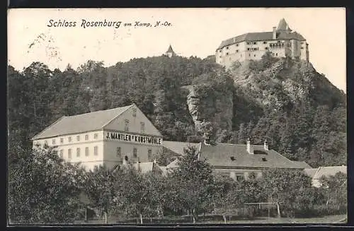 AK Rosenburg a. Kamp, J. Mantlers Kunstmühle und Schloss